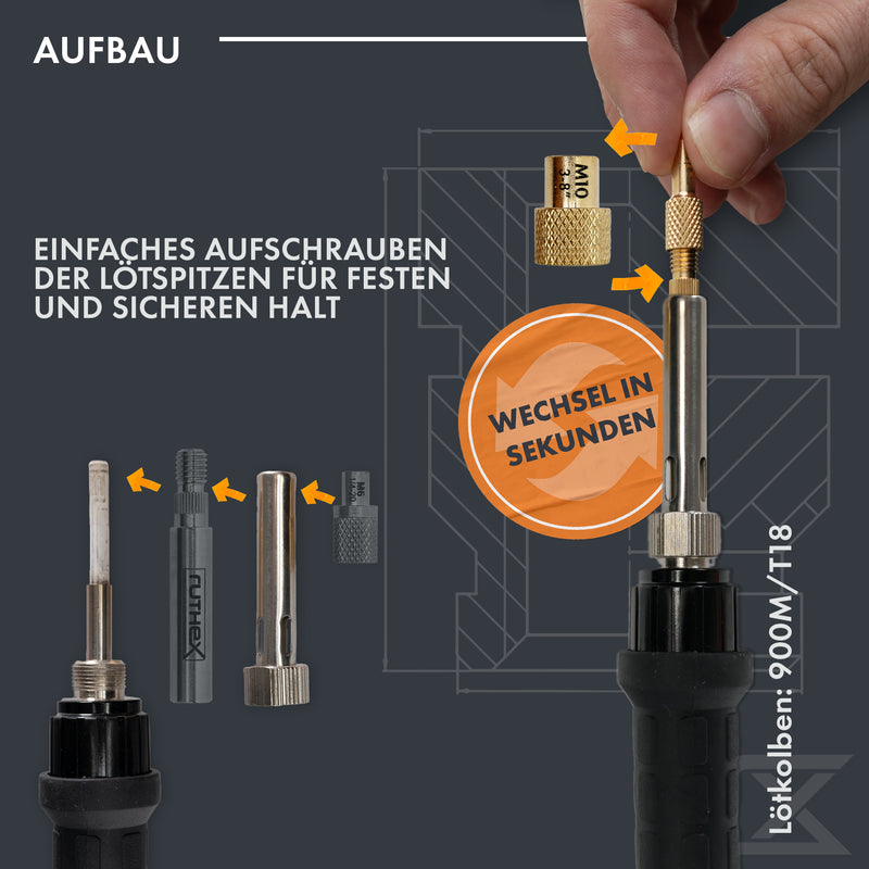 ruthex 1x Einschmelzhilfe M10 3/8" - für ruthex Gewindeeinsätze M10-3/8" kompatibel mit allen ruthex Adaptern