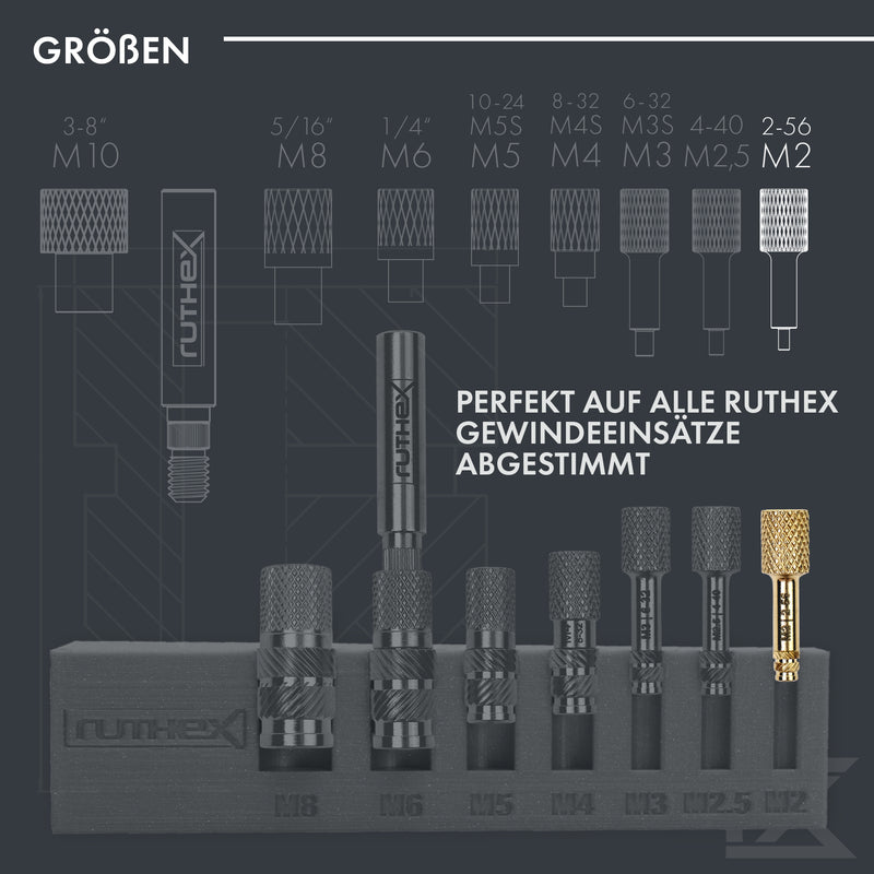 ruthex 3x replacement melting aids M2 - #2-56 for ruthex thread inserts M2 - #2-56 compatible with all ruthex adapters