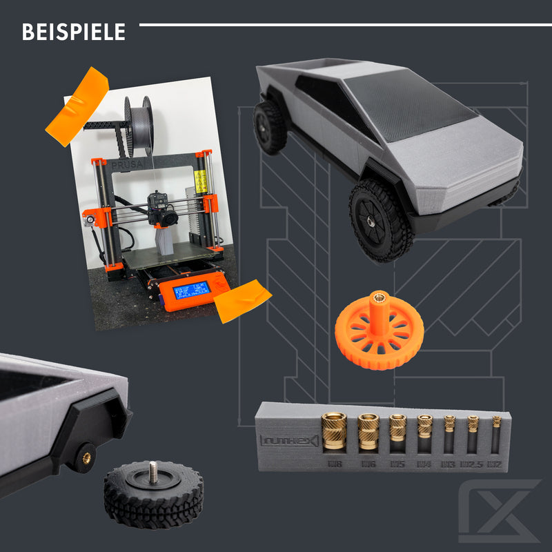 ruthex 3x Ersatz-Einschmelzhilfen M2 - #2-56 für ruthex Gewindeeinsätze M2 - #2-56 kompatibel mit allen ruthex Adaptern